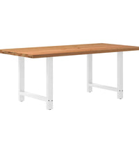 Esstisch mit Baumkanten 200x100x74 cm Massivholz Eiche Rechteck