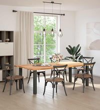 Esstisch Hellbraun 240x120x74 cm Massivholz Eiche Rechteckig