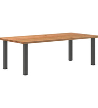 Esstisch Hellbraun 240x120x74 cm Massivholz Eiche Rechteckig