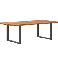 Esstisch Hellbraun 240x120x74 cm Massivholz Eiche Rechteckig