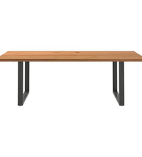 Esstisch Hellbraun 240x120x74 cm Massivholz Eiche Rechteckig