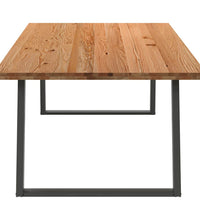 Esstisch Hellbraun 240x120x74 cm Massivholz Eiche Rechteckig