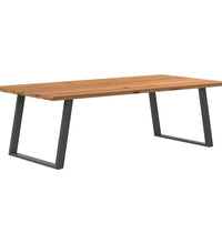 Esstisch Hellbraun 240x120x74 cm Massivholz Eiche Rechteckig