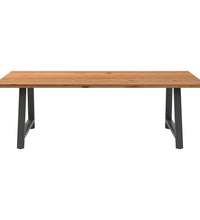 Esstisch Hellbraun 240x120x74 cm Massivholz Eiche Rechteckig