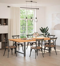 Esstisch Hellbraun 240x120x74 cm Massivholz Eiche Rechteckig