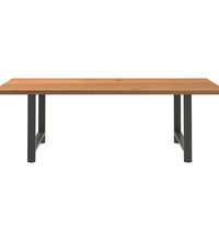 Esstisch Hellbraun 240x120x74 cm Massivholz Eiche Rechteckig