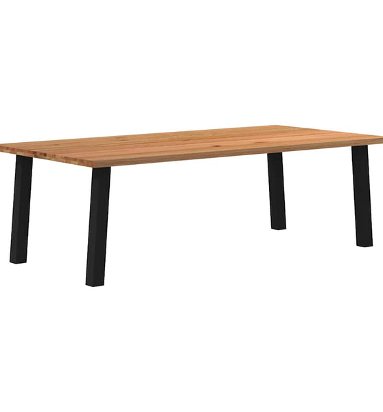 Esstisch Hellbraun 240x120x74 cm Massivholz Eiche Rechteckig