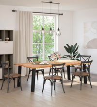 Esstisch Hellbraun 240x120x74 cm Massivholz Eiche Rechteckig