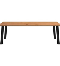 Esstisch Hellbraun 240x120x74 cm Massivholz Eiche Rechteckig