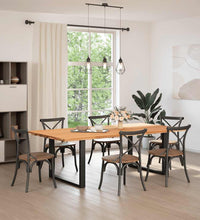 Esstisch Hellbraun 240x120x74 cm Massivholz Eiche Rechteckig