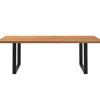 Esstisch Hellbraun 240x120x74 cm Massivholz Eiche Rechteckig