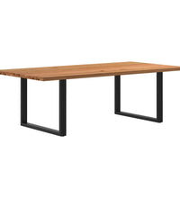 Esstisch Hellbraun 240x120x74 cm Massivholz Eiche Rechteckig