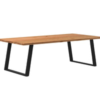 Esstisch Hellbraun 240x120x74 cm Massivholz Eiche Rechteckig