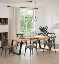 Esstisch Hellbraun 240x120x74 cm Massivholz Eiche Rechteckig