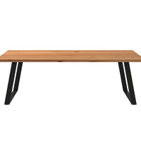 Esstisch Hellbraun 240x120x74 cm Massivholz Eiche Rechteckig