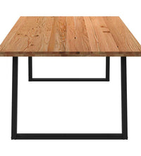 Esstisch Hellbraun 240x120x74 cm Massivholz Eiche Rechteckig