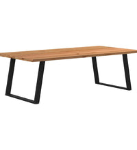 Esstisch Hellbraun 240x120x74 cm Massivholz Eiche Rechteckig