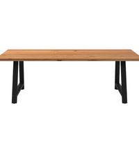 Esstisch Hellbraun 240x120x74 cm Massivholz Eiche Rechteckig