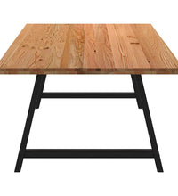 Esstisch Hellbraun 240x120x74 cm Massivholz Eiche Rechteckig