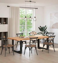 Esstisch Hellbraun 240x120x74 cm Massivholz Eiche Rechteckig