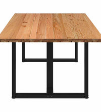 Esstisch Hellbraun 240x120x74 cm Massivholz Eiche Rechteckig