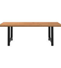 Esstisch Hellbraun 240x120x74 cm Massivholz Eiche Rechteckig