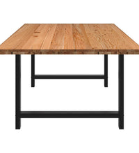 Esstisch Hellbraun 240x120x74 cm Massivholz Eiche Rechteckig