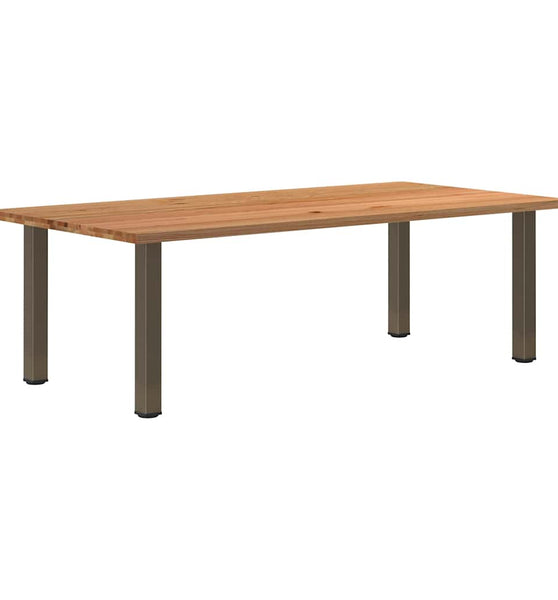 Esstisch Hellbraun 240x120x74 cm Massivholz Eiche Rechteckig