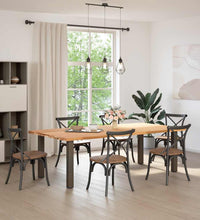 Esstisch Hellbraun 240x120x74 cm Massivholz Eiche Rechteckig