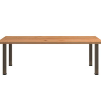 Esstisch Hellbraun 240x120x74 cm Massivholz Eiche Rechteckig