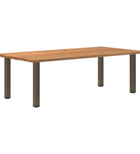 Esstisch Hellbraun 240x120x74 cm Massivholz Eiche Rechteckig