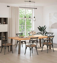 Esstisch Hellbraun 240x120x74 cm Massivholz Eiche Rechteckig