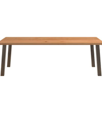 Esstisch Hellbraun 240x120x74 cm Massivholz Eiche Rechteckig