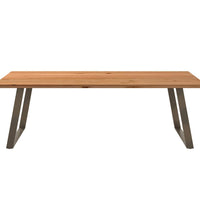 Esstisch Hellbraun 240x120x74 cm Massivholz Eiche Rechteckig