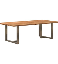 Esstisch Hellbraun 240x120x74 cm Massivholz Eiche Rechteckig