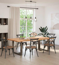 Esstisch Hellbraun 240x120x74 cm Massivholz Eiche Rechteckig