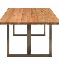 Esstisch Hellbraun 240x120x74 cm Massivholz Eiche Rechteckig