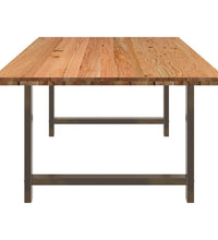 Esstisch Hellbraun 240x120x74 cm Massivholz Eiche Rechteckig