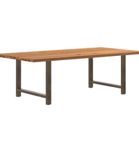 Esstisch Hellbraun 240x120x74 cm Massivholz Eiche Rechteckig