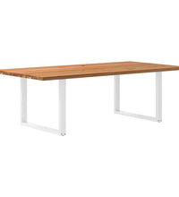 Esstisch Hellbraun 240x120x74 cm Massivholz Eiche Rechteckig