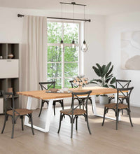 Esstisch Hellbraun 240x120x74 cm Massivholz Eiche Rechteckig