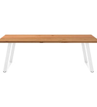 Esstisch Hellbraun 240x120x74 cm Massivholz Eiche Rechteckig