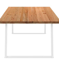 Esstisch Hellbraun 240x120x74 cm Massivholz Eiche Rechteckig