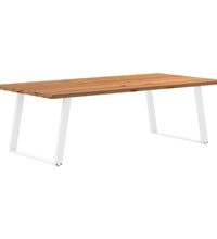 Esstisch Hellbraun 240x120x74 cm Massivholz Eiche Rechteckig