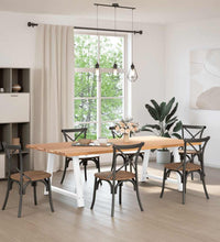 Esstisch Hellbraun 240x120x74 cm Massivholz Eiche Rechteckig