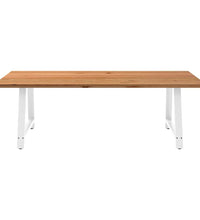 Esstisch Hellbraun 240x120x74 cm Massivholz Eiche Rechteckig
