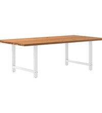 Esstisch Hellbraun 240x120x74 cm Massivholz Eiche Rechteckig