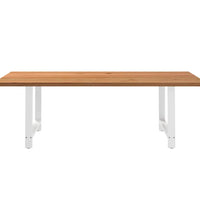 Esstisch Hellbraun 240x120x74 cm Massivholz Eiche Rechteckig