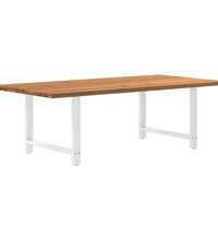 Esstisch Hellbraun 240x120x74 cm Massivholz Eiche Rechteckig