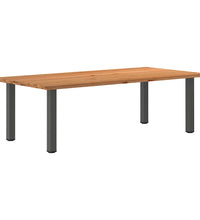 Esstisch Hellbraun 240x120x74 cm Massivholz Eiche Rechteckig